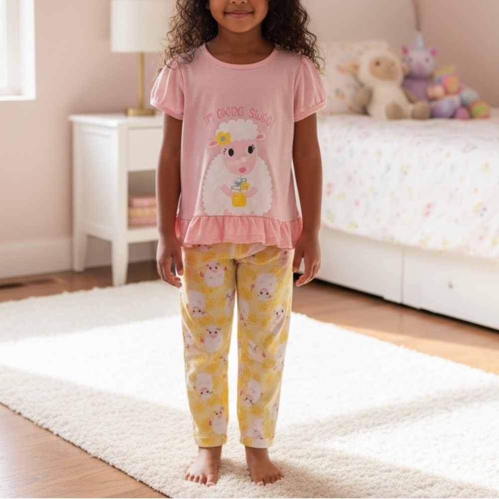 (NWT) Carter's Toddler Girl’s 3PC Sleepwear Set, 4T